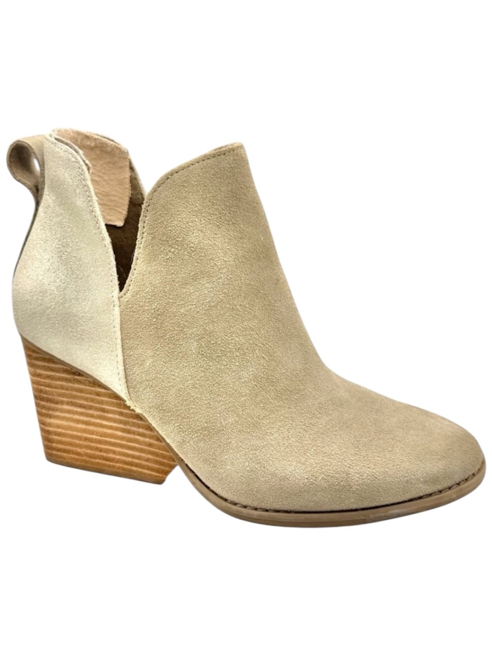 TOMS Gwen Wedge Booties Tan | Size 6.5M